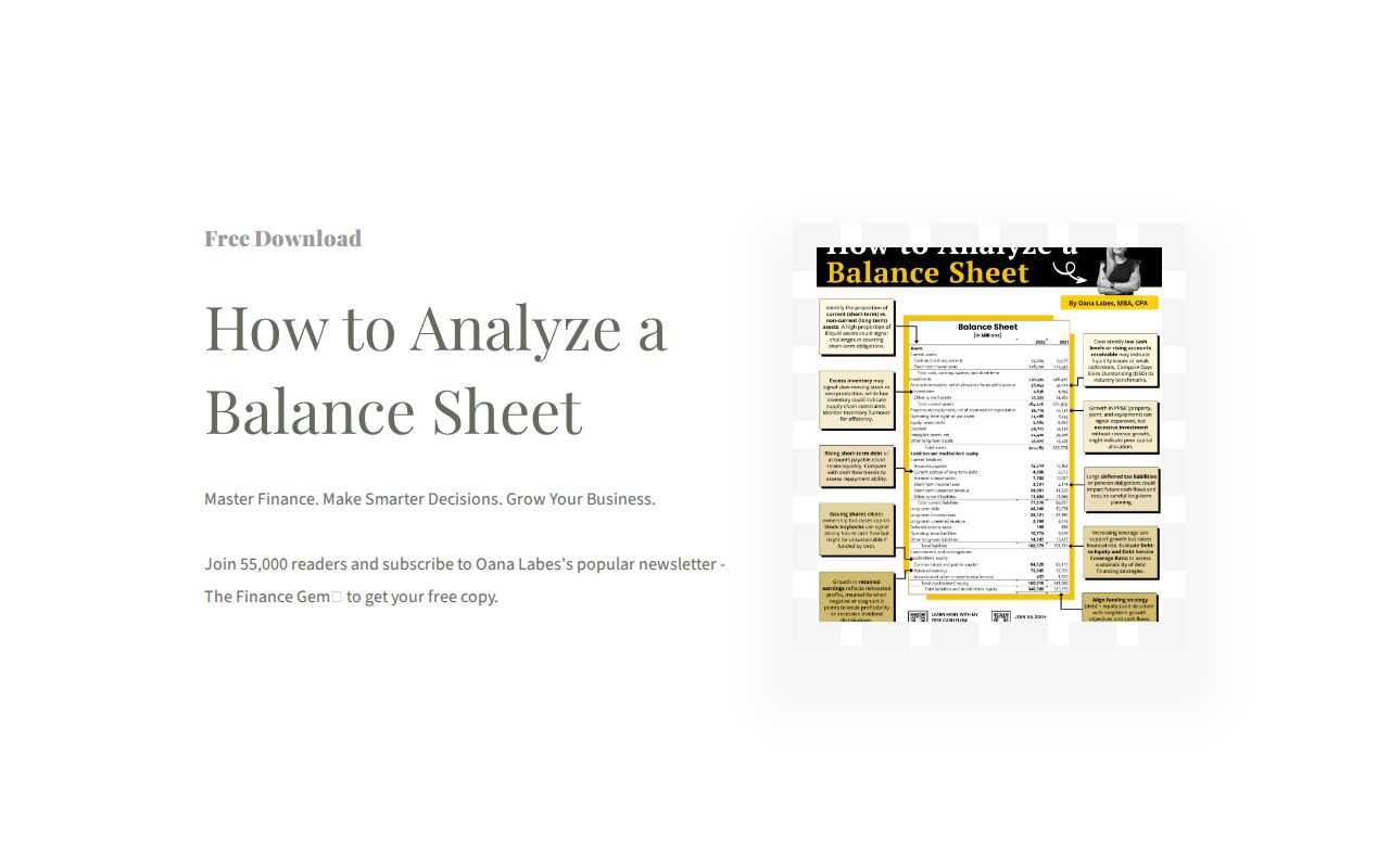 How to Analyze a Balance Sheet